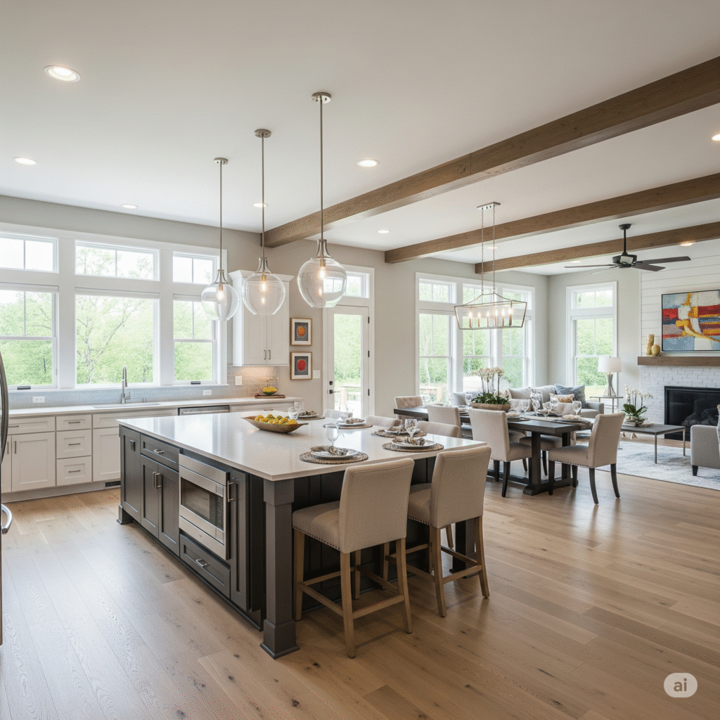 The Ultimate Guide to Dream Kitchen Layouts for Every Home - 7 Layouts That Will Change Your Life 7 a kitchen and dining area in a house