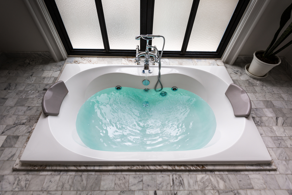 A serene hydrotherapy tub setup showcasing relaxation and wellness.