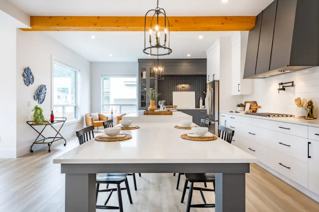 Elegant,Modern,Farmhouse,Style,Home,Interior,Kitchen,Living,Room,Bar