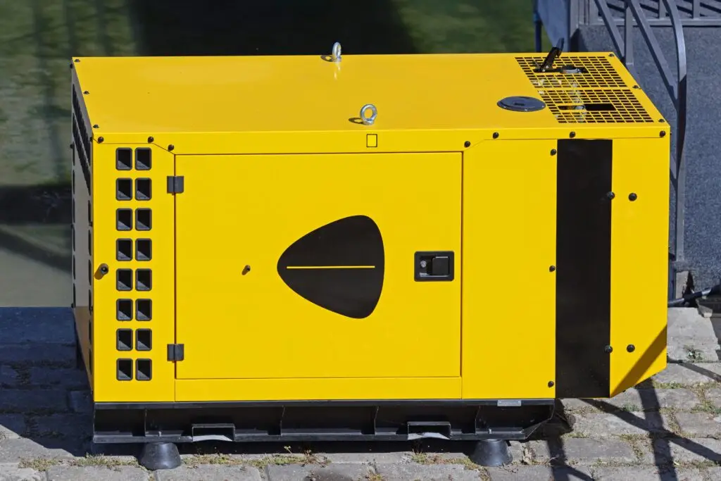 Bright,Yellow,Auxiliary,Power,Electric,Generator,Diesel,Engine,Box