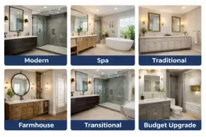 Bathroom design style showcase